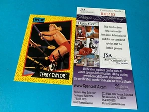 Terry Taylor 1991 WCW Wrestling Card Signed Auto JSA COA - Picture 1 of 2