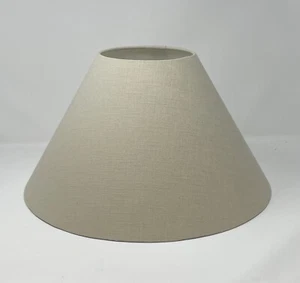 Pantalla de lámpara cru beige texturizada 100% lino cónico sombra de luz - Imagen 1 de 6
