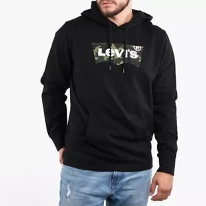 Levi's Herren Grafik Schwarz Pullover Sweatshirt Hoodie Gr. S - Bild 1 von 8