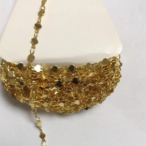 14K Package Gold Preservation Dispersion Chain Diy Handmade Heart Card - Picture 1 of 3