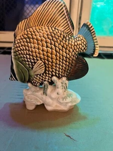 Vintage 1984 Goebel Fish Sculpture - Porcelain 6 x 5.5 in. - Picture 1 of 4