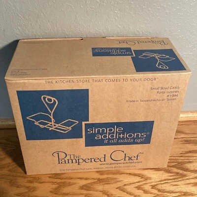 Pampered Chef Simple Additions Small Server Bowl Black Metal Caddy Holder Only - Image 1 of 2