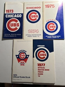 1973 74 75 76 77 CHICAGO CUBS Media Guide Yearbook Set WILLIAMS Beckert SANTO - Picture 1 of 4