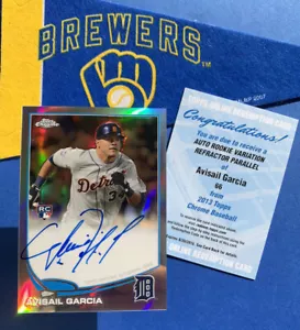 2013 Topps Chrome AVISAIL GARCIA AUTO REFRACTOR #/499 RC w/ Redemption Card - Picture 1 of 6