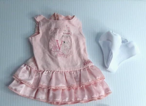 American Girl Doll Pink Love Dress & Underpants 2014 Sateen Ruffle Sequins - Picture 1 of 8