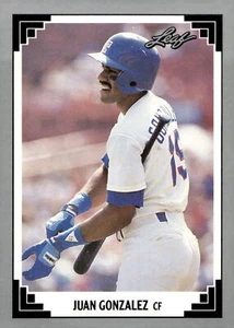 1991 Leaf #119 Juan Gonzalez - Picture 1 of 2