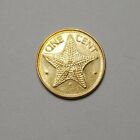 1978 Bahamas 1 Cent Brass Starfish Coin Flamingo & Marlin Coat Of Arms Caribbean