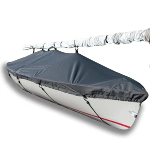 Mutineer Sailboat - Boat Deck Cover - Polyester Charcoal Gray Top Cover - Picture 1 of 2
