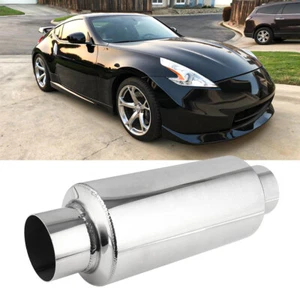 2.5" In/Outlet 12" Exhaust Muffler Resonator No Rasp Drone For Nissan 370z 09-21 - Picture 1 of 13
