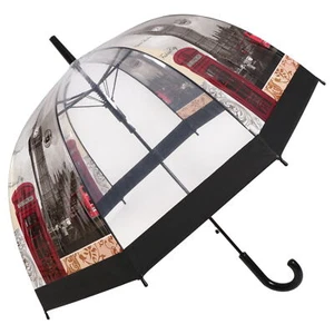 Clear Dome London Tour Regenschirm automatisch öffnen Gehlänge transparent Brolly - Bild 1 von 7