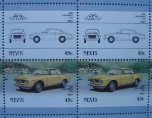 1966 ALFA ROMEO GTA Alleggerita Car 50-Stamp Sheet Auto 100 Leaders of the World - Picture 1 of 1