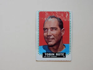 1964 Topps Football Trading Card # 171 - Tobin Rote - San Diego Chargers - QB - Picture 1 of 2
