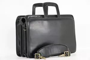 Maletín de cuero vintage JACK GEORGE profesional abogado de negocios bolsos para hombre - Imagen 1 de 10