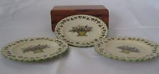 Collectible Dish - Flower & Basket Weave - Lot of 3 - Italy