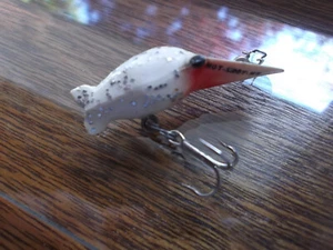 Ältere USA Eddie Pope Luhr Jensen Hot Shot Gr. M5 50 Gr. #00 weiß metallic - Bild 1 von 3