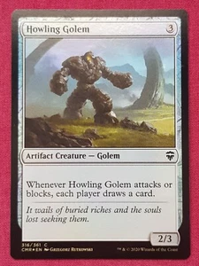 Magic The Gathering COMMANDER LEYENDAS CMR LÁMINA AULLADORA GOLEM tarjeta artefacto Magic The Gathering Magic The Gathering - Imagen 1 de 2
