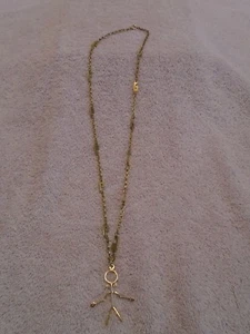 VERGOLDET KETTE MIT EINEM 1 3/4" 14K GOLD STAB FIGUR - Bild 1 von 6