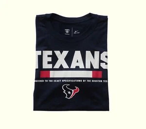 NIKE NFL TEXANS HOUSTON FOOTBALL DRI FIT VTG Y2K BLUE T SHIRT MEN SZ M 2017 - Picture 1 of 6