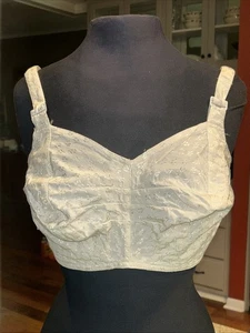 Vintage Sears BH 38DD elfenbein Baumwolle kugelspitz verstellbar gepolsterte Träger - Bild 1 von 14
