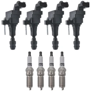 Ignition Coil Pack Iridium Spark Plug UF491 Set of 4 Compatible with Buick Chevr - Picture 1 of 7