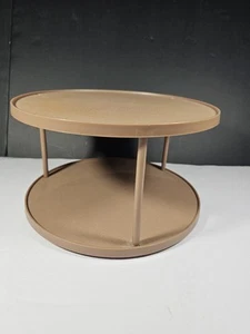 Vintage Rubbermaid Brown 2 Tier Lazy Susan 6" Tall X 11" Diameter - Bild 1 von 8