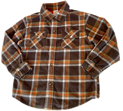 2007 GYMBOREE Night Forest Plaid Pocket Fall Flannel Lined Shirt Jacket 5T 5 Yrs - Image 1 of 4