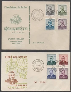 LUXEMBOURG - CARITAS / 1951-52 - 2 SERIES COMPLETES SUR ENVELOPPES FDC - Imagen 1 de 1