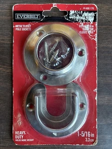 Enchufes de poste de armario con acabado de níquel de metal de alta resistencia de 1-5/16" de diámetro NUEVO - Imagen 1 de 2