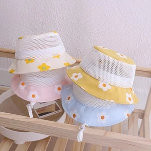 Floral Baby Bucket Hat Kids Accessories Mesh Summer Children Cap for Girls Baby - Picture 1 of 5