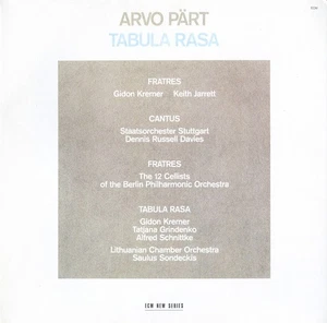 ECM 1275 ARVO PART Tabula Rasa Fratres Cantus KREMER Violin Keith JARRETT Piano - Imagen 1 de 3