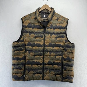 Alaskan Hardgear Vest men's 2XL Green Brown Camo Zip Puffer Eco Duluth Trading - Picture 1 of 9