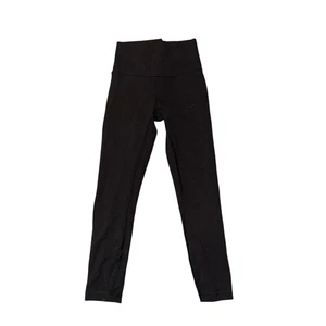 Lululemon Wunder Train High-Rise Crop donna taglia 4 nero Everlux cordino 23" - Foto 1 di 5