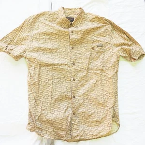 Camisa Woolrich Para Hombres Estampado Exterior Manga Corta Abotonada Talla Grande L - Imagen 1 de 2