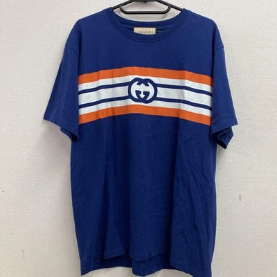 Camiseta Gucci a rayas entrelazadas modelo azul Foto 1 de 4