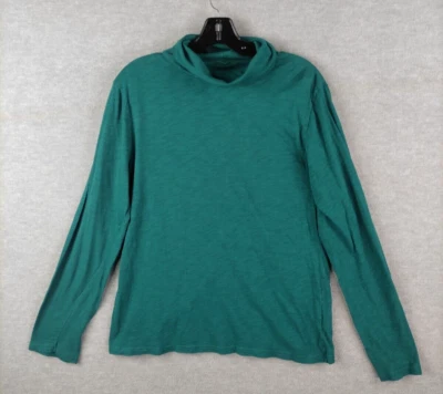 Camisa para mujer Garnet Hill XL verde cuello alto cabina clara núcleo acogedor vacaciones Foto 1 de 4