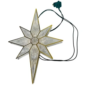 Vintage Clear Color Lighted Tree Topper Star of Bethlehem Christmas Decor Works! - Picture 1 of 14