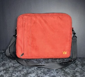 Casecrown Messenger Brown /Orange Tablet/Laptop Crossbody Shoulder Bag EXCELLENT - Picture 1 of 9