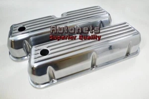 Cubierta de válvula de aluminio pulido SBF bloque pequeño Ford 289 302 351W 5,0 L - Imagen 1 de 6