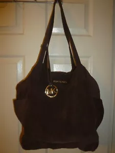 michael kors brown squede slouch bag - Picture 1 of 3