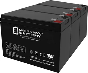 12V 10Ah Schwinn ST1000, ST-1000 Stealth Scooter Battery - 3 Pack - Picture 1 of 6