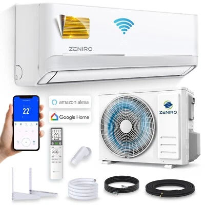 Split Klimaanlage Klimagerät Set Heizfunktion ECO Inverter 12000 BTU 3,5kW WiFi - Bild 1 von 4