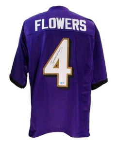 Camiseta deportiva de fútbol americano personalizada autografiada de los Baltimore Ravens Beckett 183634 - Imagen 1 de 5