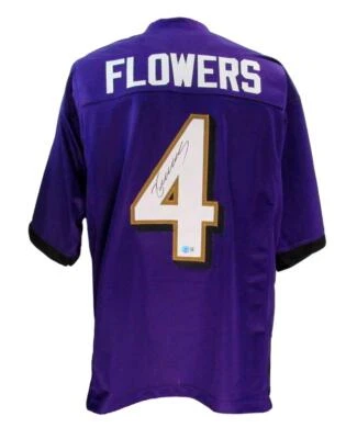 Zay Flowers Autographed Custom Football Jersey Baltimore Ravens Beckett 183634 - Image 1 of 4