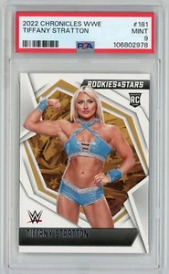 Panini Chronicles WWE 181 2022 Tiffany Stratton RC PSA 9 como nuevo Pop 12 - Imagen 1 de 2