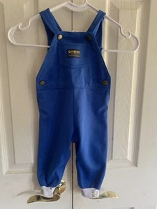 Vintage Vestbak Osh Kosh B’gosh 18 Monate blau weicher Overall Druckknopf Cowboy Print - Bild 1 von 9