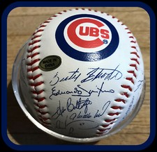 CHICAGO CUBS VINTAGE 1994 CHICAGO TRIBUNE KIDNEWS FACSIMILE AUTOGRAPHED BASEBALL