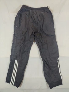 Vintage Adidas Pants Men's Small Track Warmup Breakaway Snap Side Leg Black - Picture 1 of 11