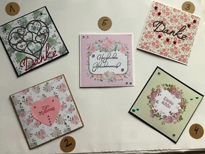Geburtstag, Hochzeit, sonstige Anlässe -Selbst gebastelte Karten - Bild 1 von 1