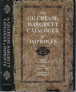 Lester Oklahoma / Hargrett / GILCREASE-HARGRETT CATALOGUE OF IMPRINTS 1st 1972 - Picture 1 of 1