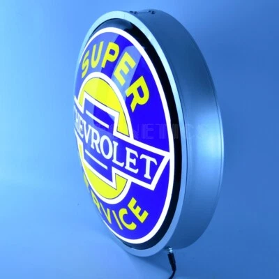 Neonetics 7CHEVS Super Chevrolet Service Backlit Led Banner 15 Inches Neon Sign